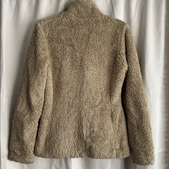 Patagonia Women Los Gatos Sherpa Fuzzy Tan Brown Full Zip Jacket Small - Picture 2 of 3